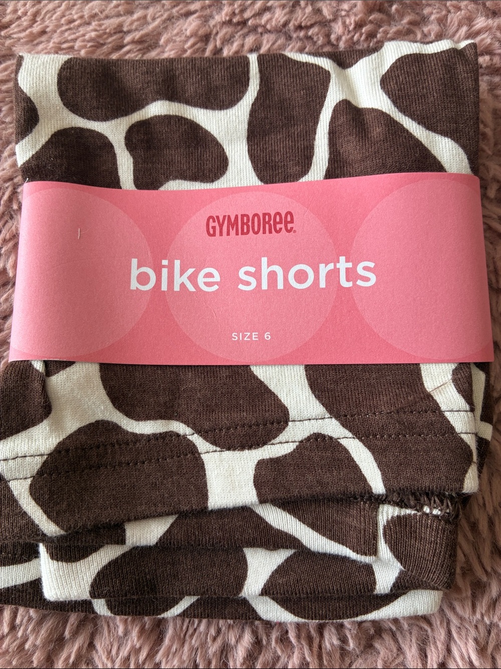 Gymboree Glamour Safari Vintage 2010 Brown & White Giraffe-Print Bike Shorts